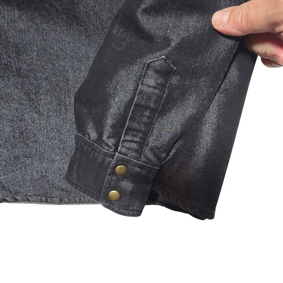 Vintage NY Jeans New York & Company Black Iridescent Jacket Shacket Women's XL - Picture 9 of 10